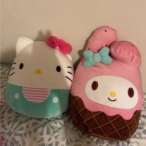 Squishmallows X Sanrio - Brand New - Hello Kitty and My Melody Plush Set